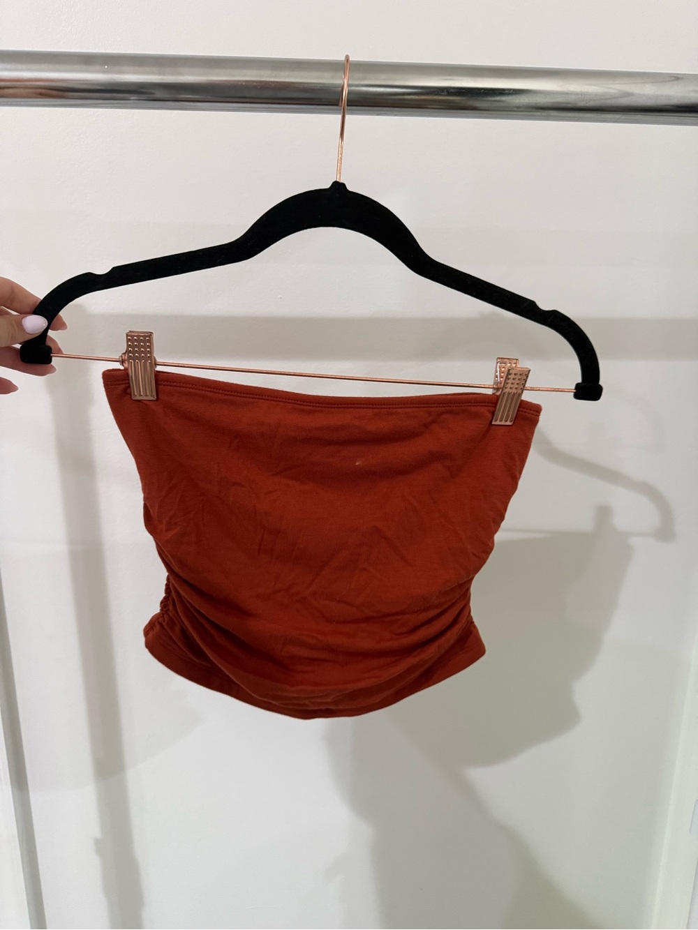 Old Navy Rust Orange Strapless Cropped Tube Top